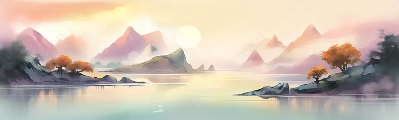山河横幅3