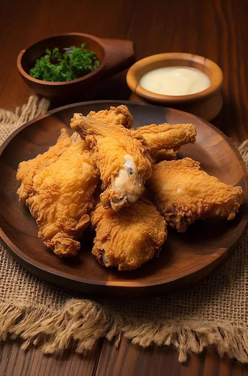美味油炸食品脆的炸鸡炸鸡翅炸鸡腿