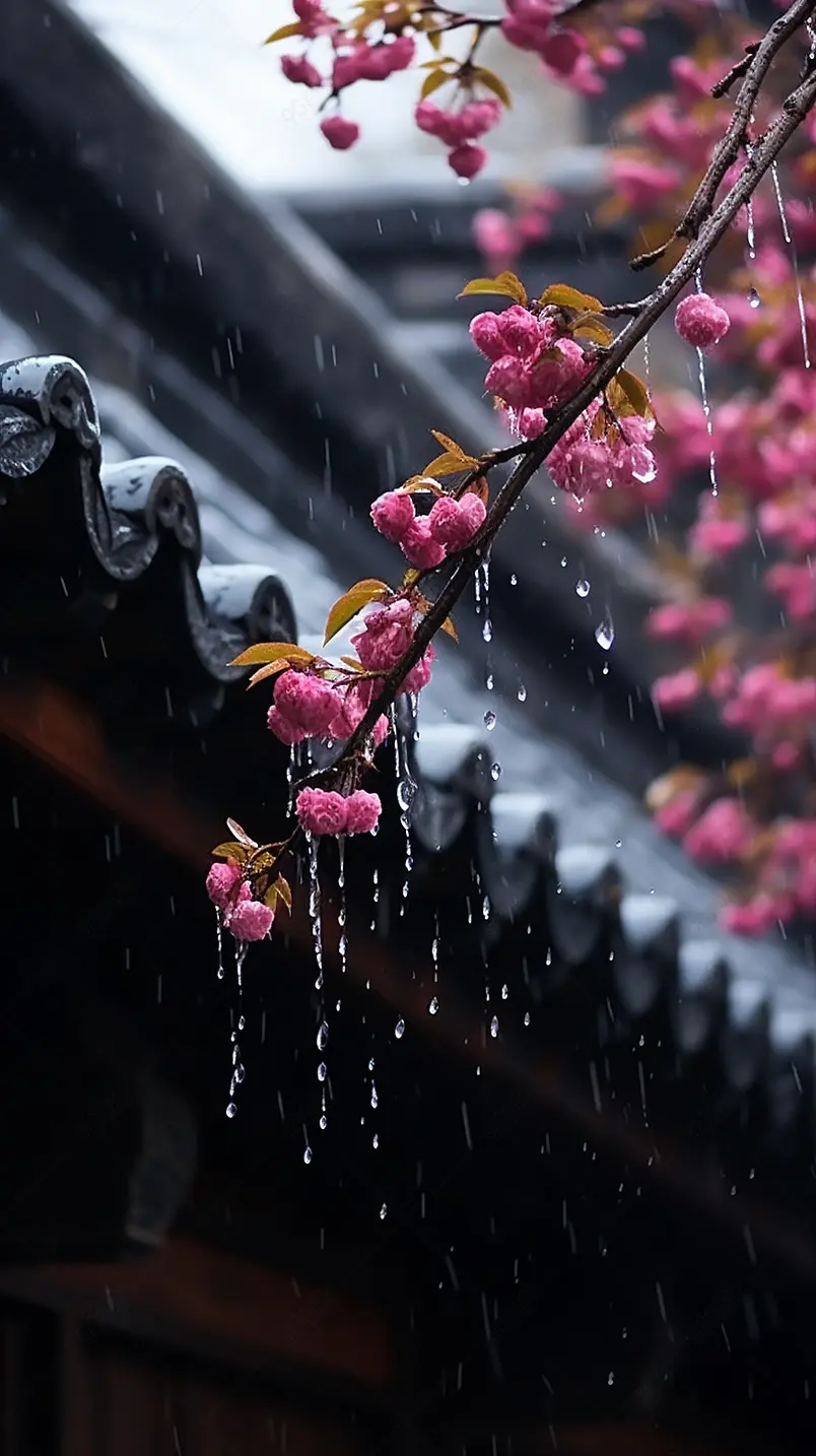 雨中莫愁湖