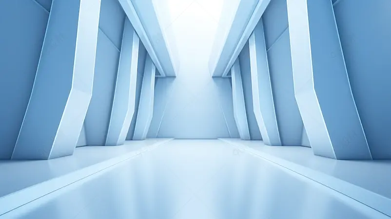 极简3D抽象现代科技空间背景