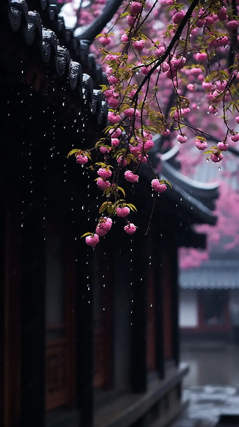雨中莫愁湖