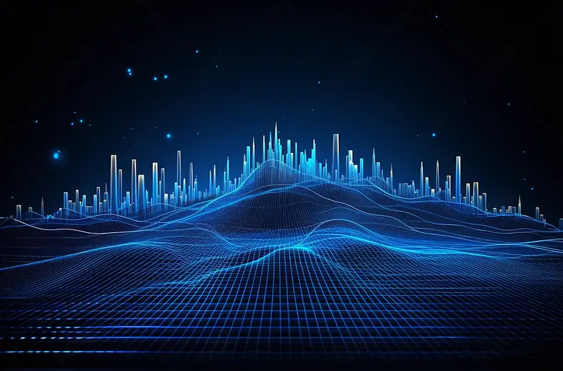 抽象科技概念背景，海量数据三维素材