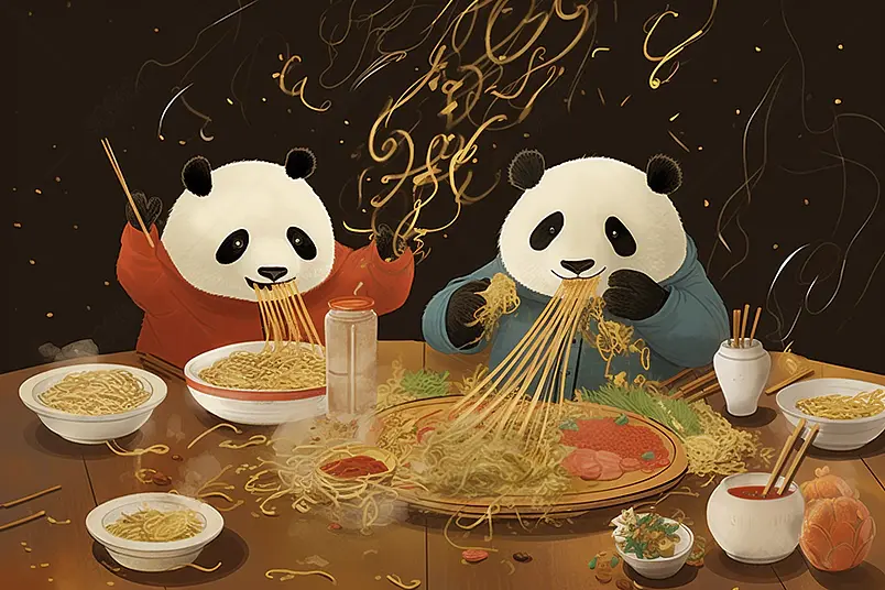 大熊猫与中国美食
