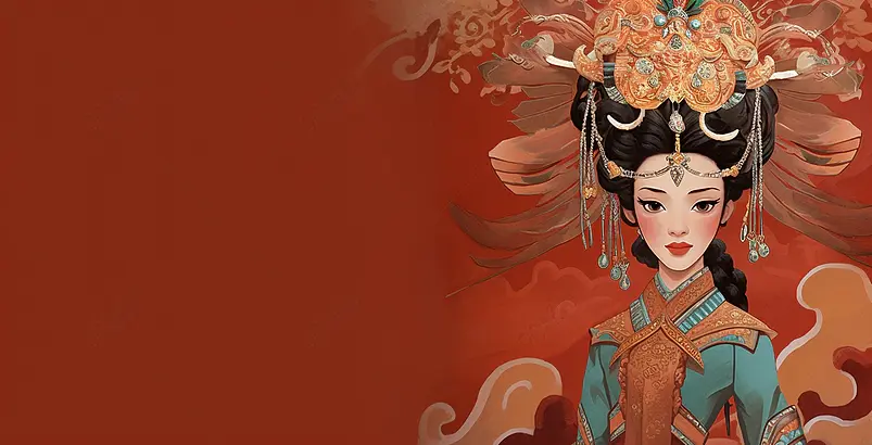 京剧人物穆桂英海报