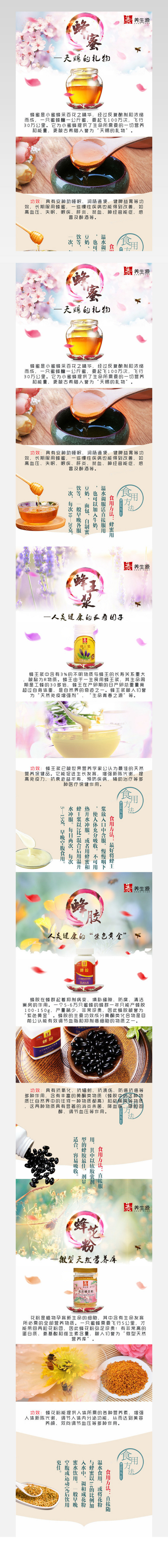 蜂蜜产品使用方法详情页
