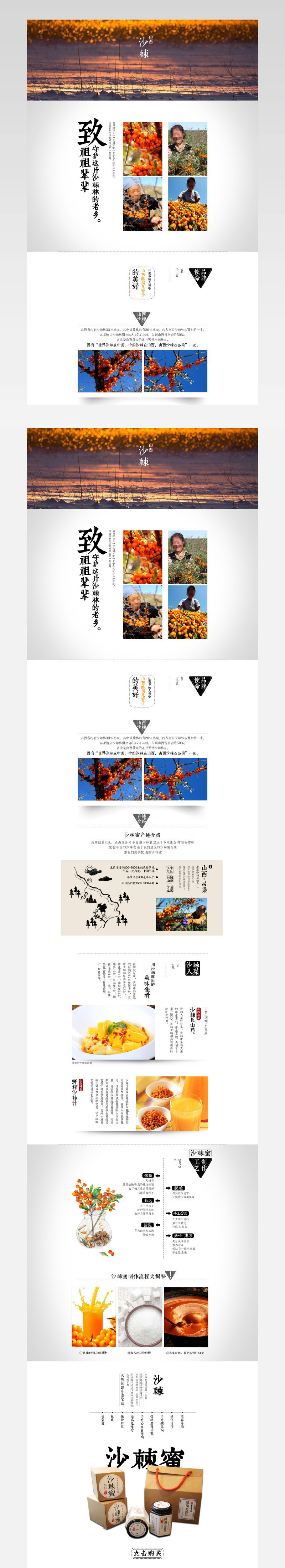 天猫淘宝沙棘蜜二级页面