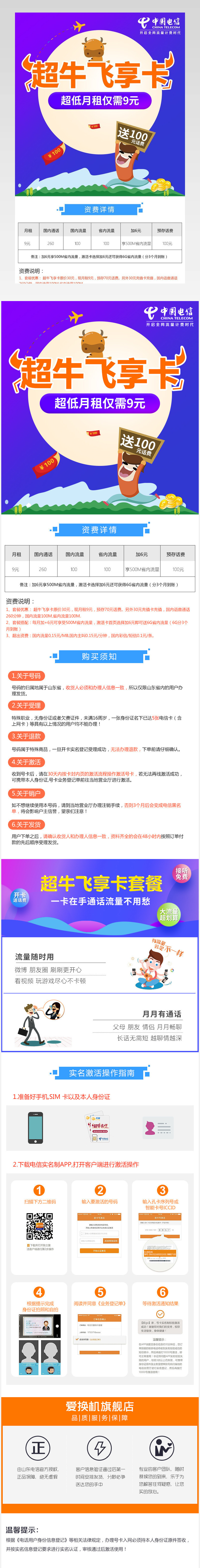 移动电信宽带详情页PSD模板