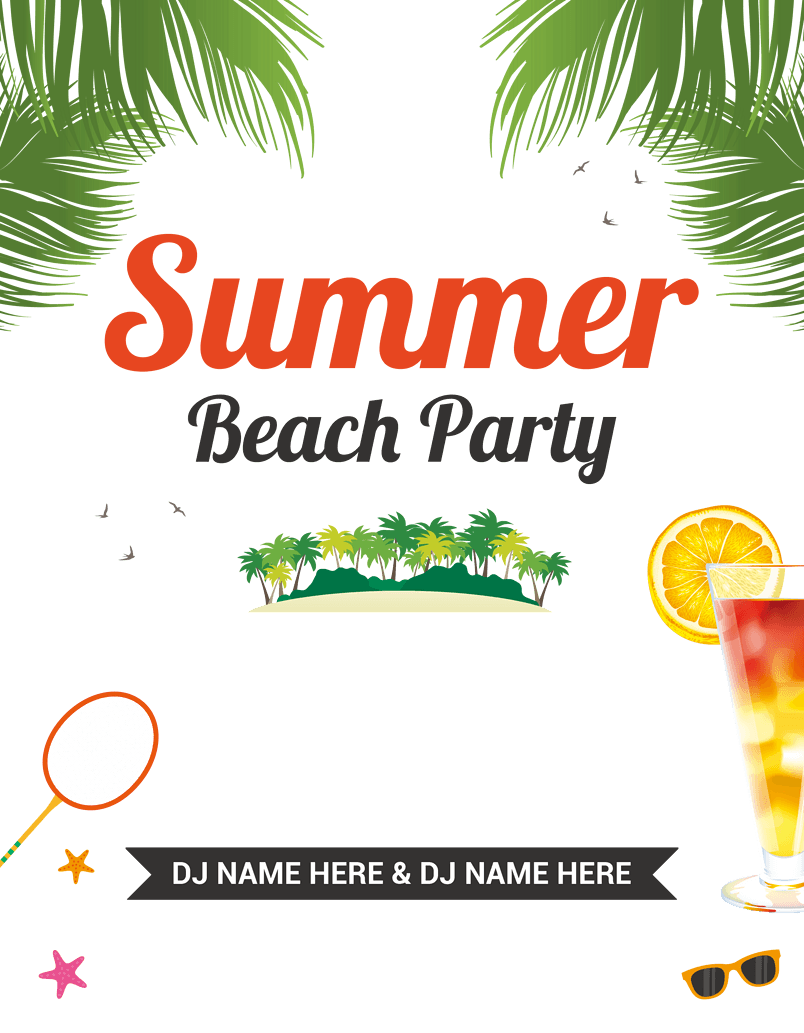沙滩party宣传页