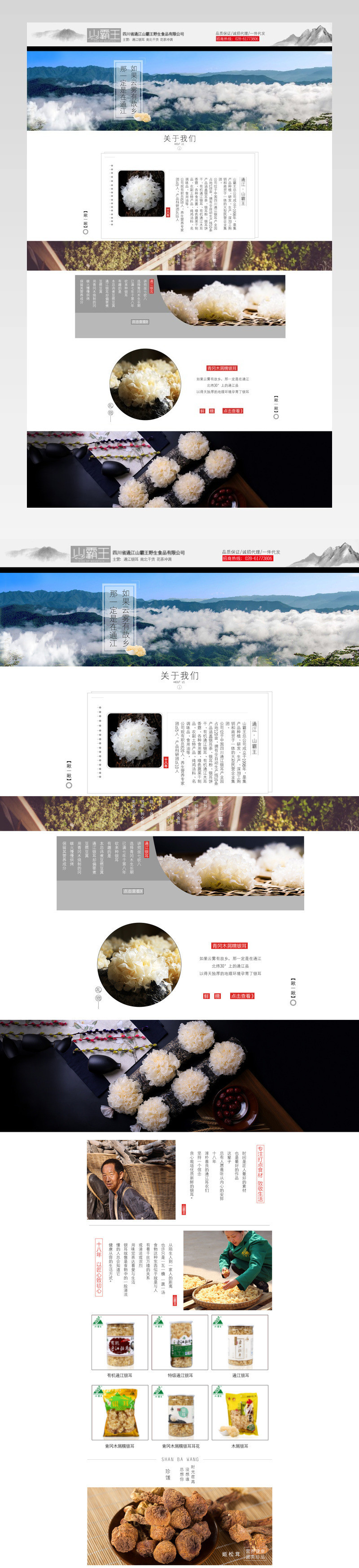 南北干货粮油米面银耳简约风首页PSD
