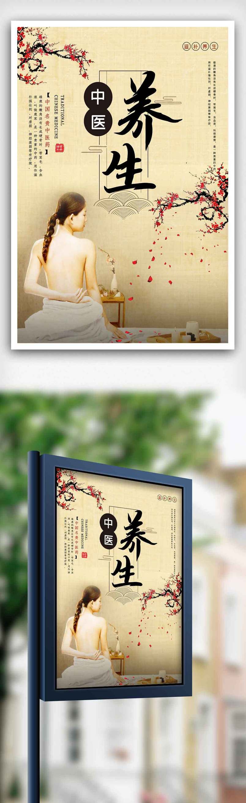 中国风中医养生海报.psd