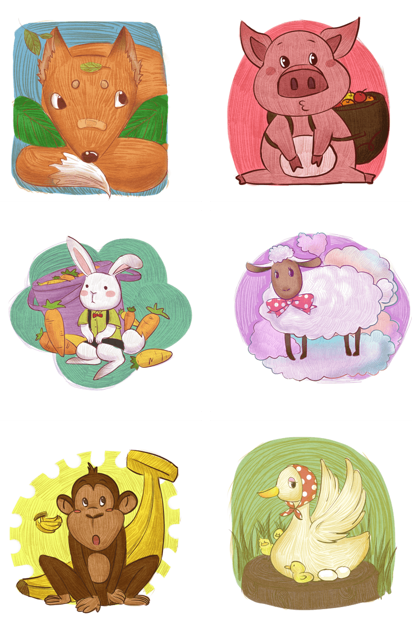 质感个性动物插画合集