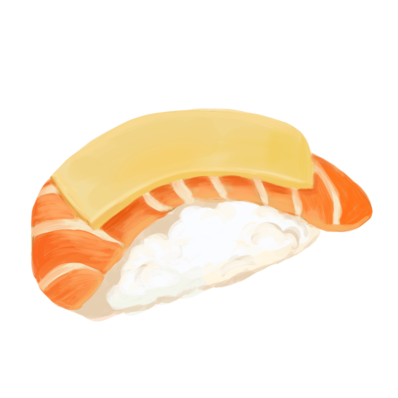 西餐美食寿司插画