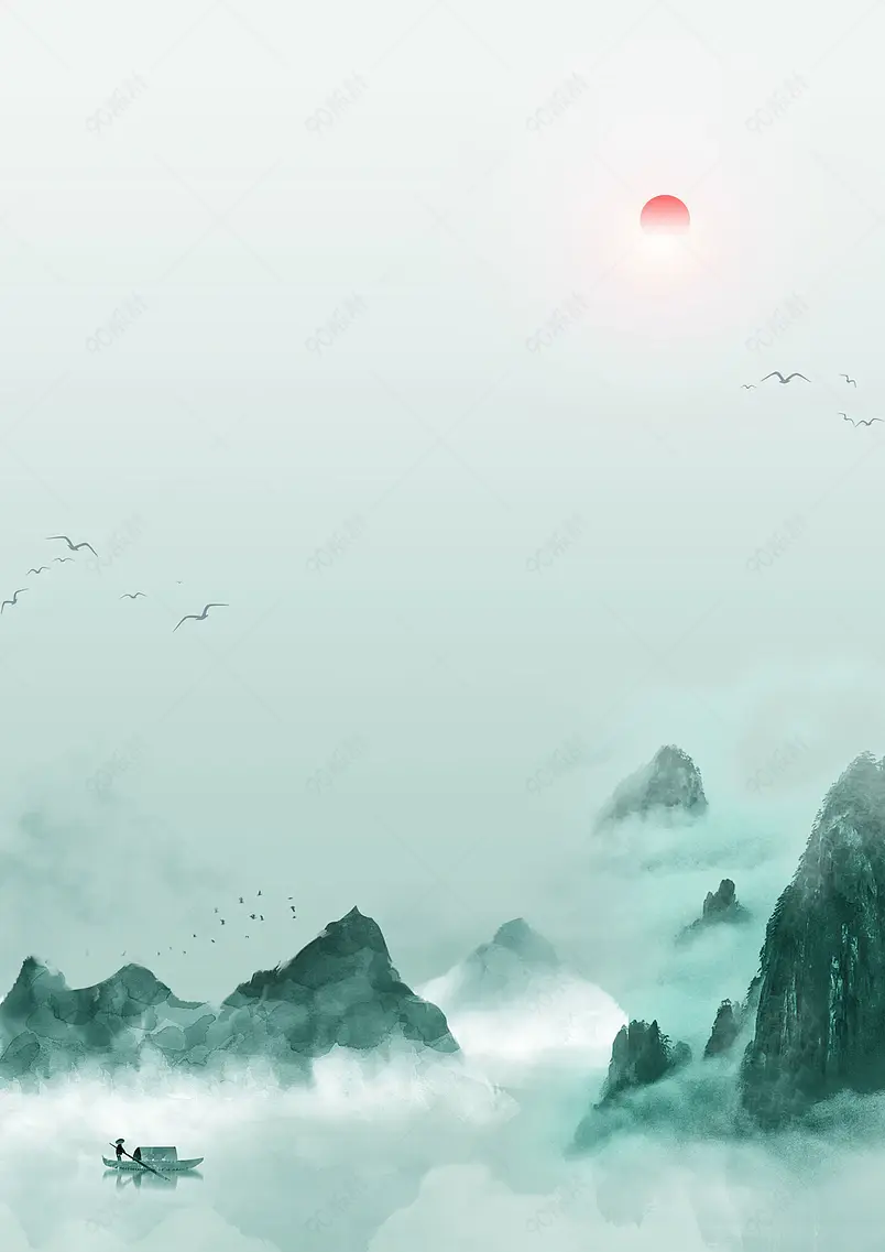 中国风清明节复古古风创意高清背景