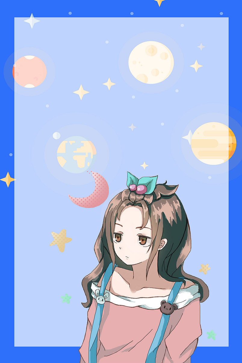 卡通手绘星空背景