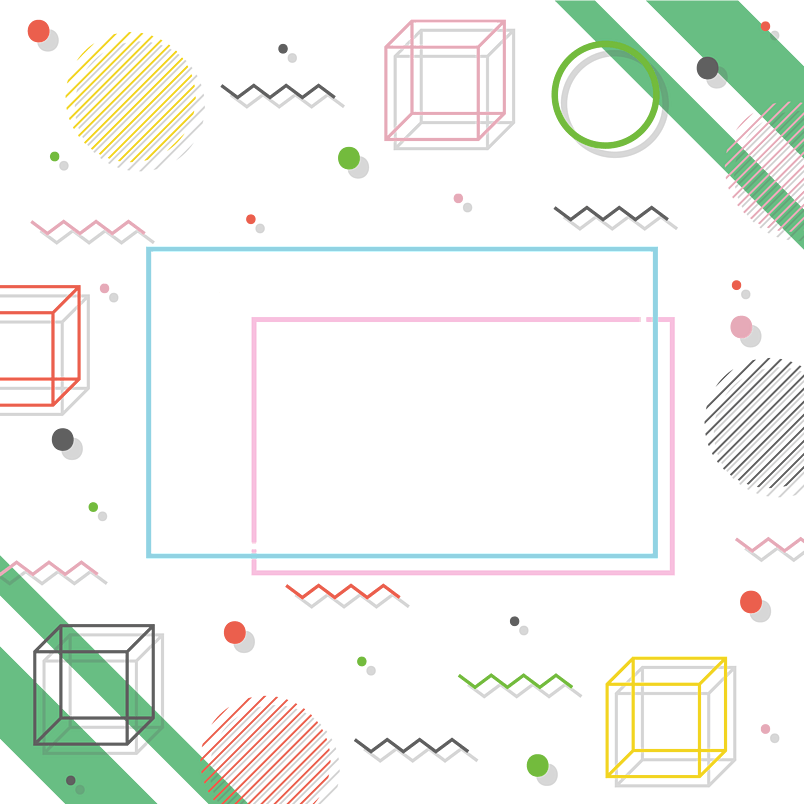手绘小清新孟菲斯装饰图案