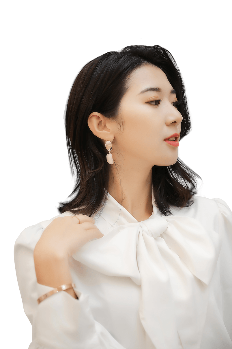 美丽女人耳环长发女生