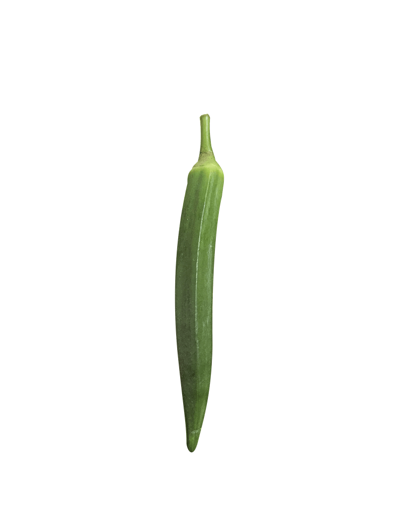 实拍新鲜绿色蔬菜秋葵食材
