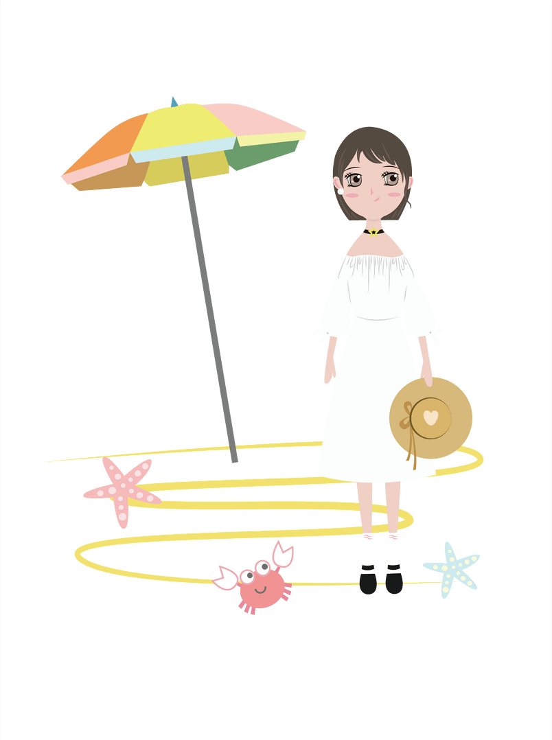 透明底png夏日穿搭系列