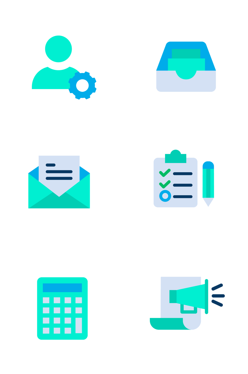 公司商务办公工具图标