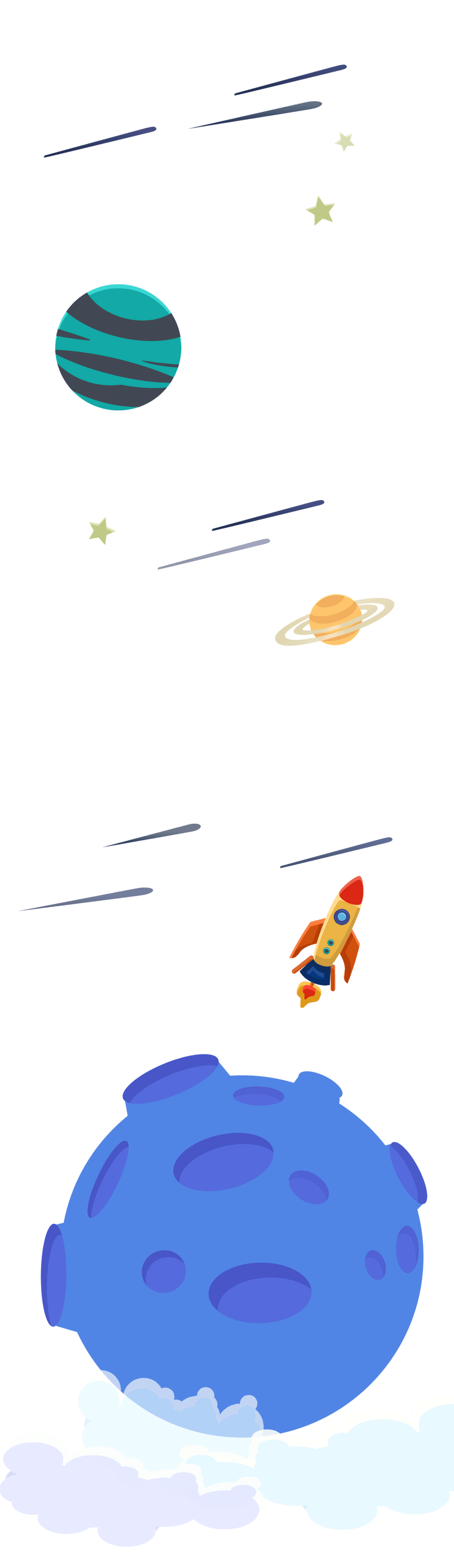 儿童节深蓝色平面海报设计元素png