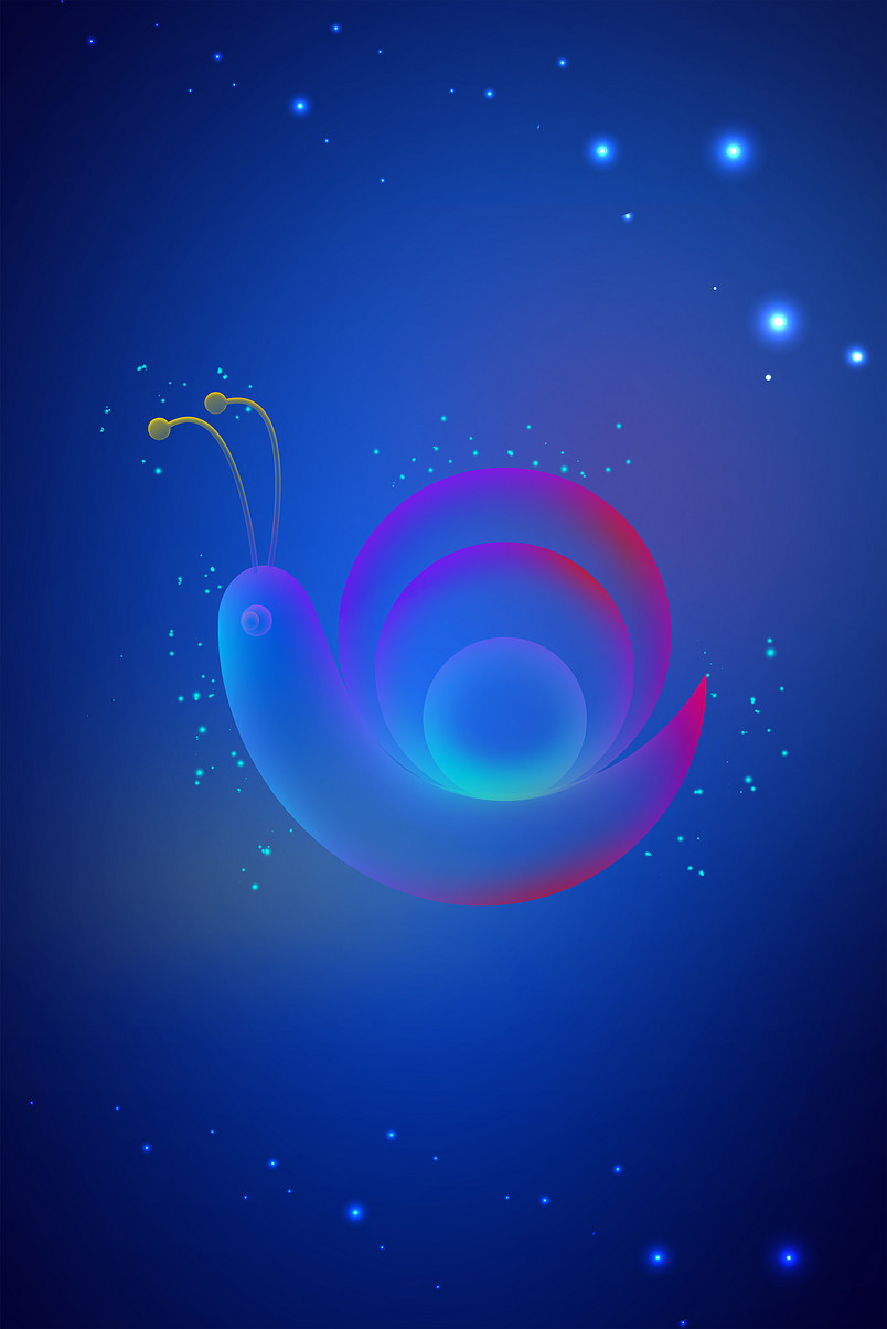 光感透气叠加蜗牛星光海报