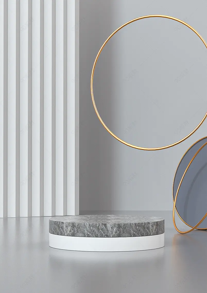 电商c4d立体灰色简约主图海报背景酷炫