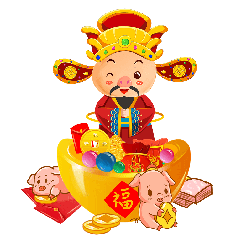 卡通灯笼春节新年小猪
