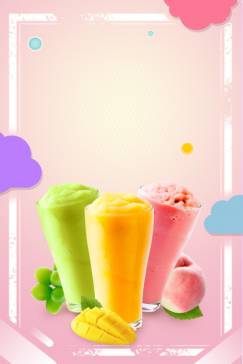 夏日简约水果 冰淇淋海报