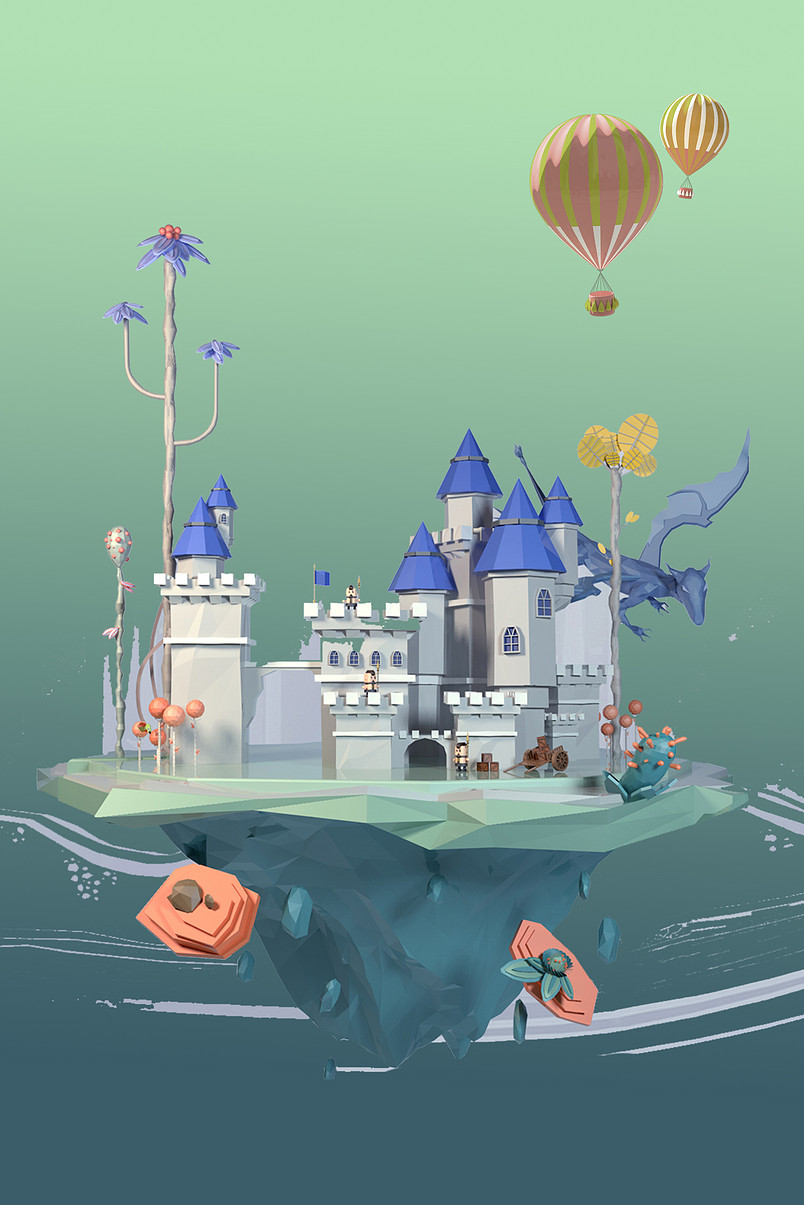 c4d暗色渐变背景