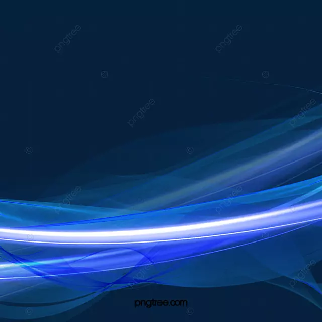 蓝色光效抽象曲线元素