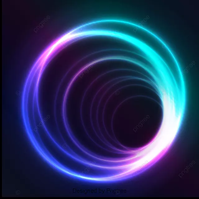 灯光七彩晕蓝色环灯光效果