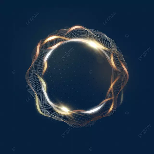 金色抽象线条光效果