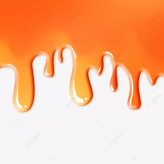 鲜艳渐变亮丽光效橙色油漆坠落装饰