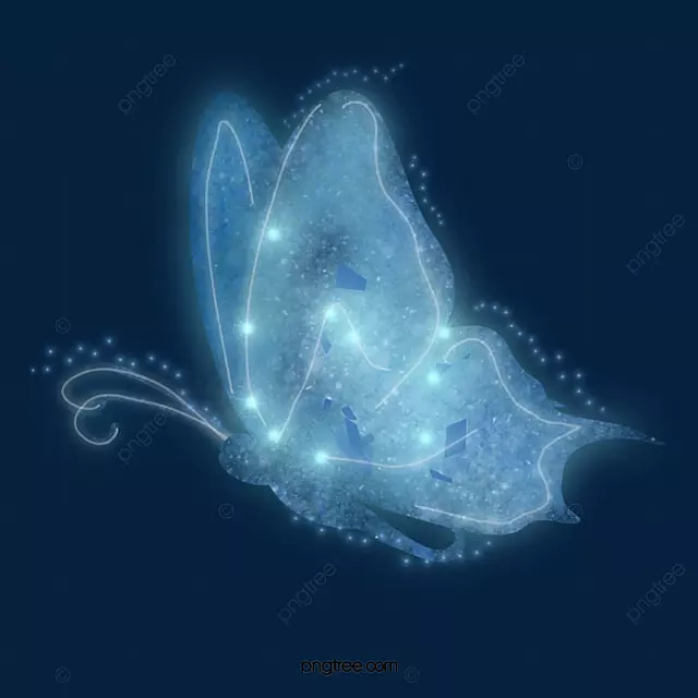 手绘纹理光效蝴蝶