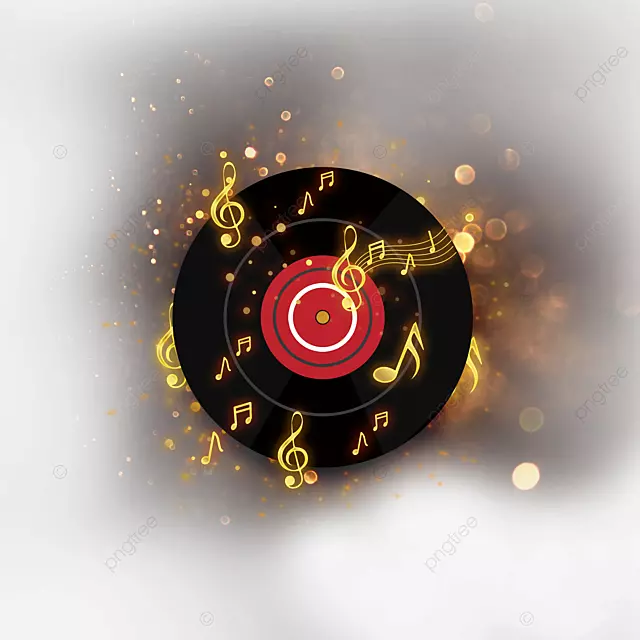 金色闪光光效音符元素