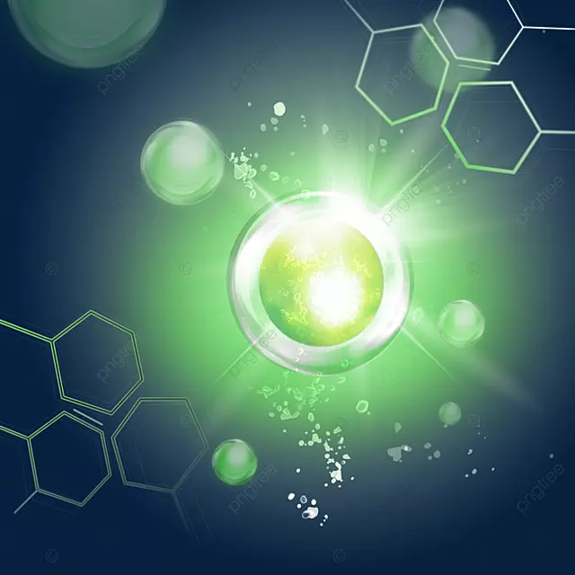 美容技术分子圆光效果元素