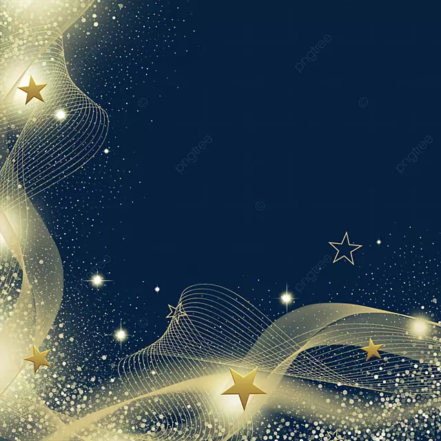 金色颗粒圣诞光效星星