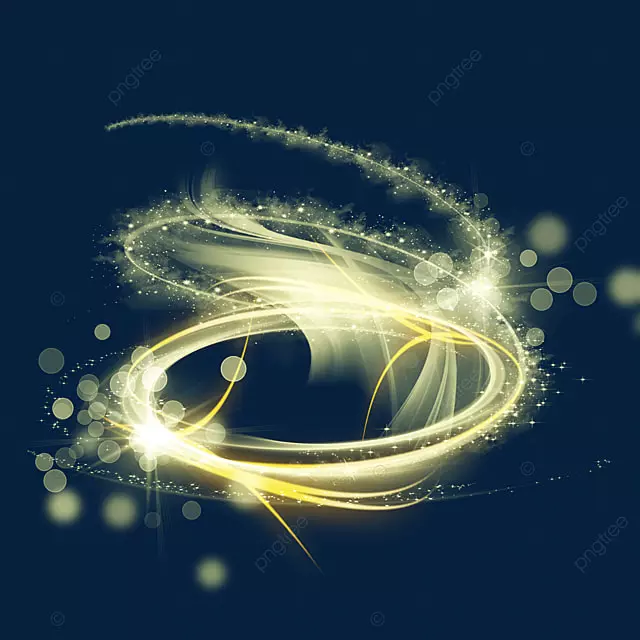 金色立体螺旋魔法棒光圈灯光效果