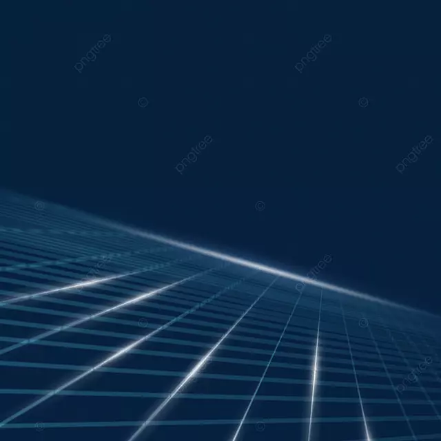 蓝色网状线条光效抽象地平线