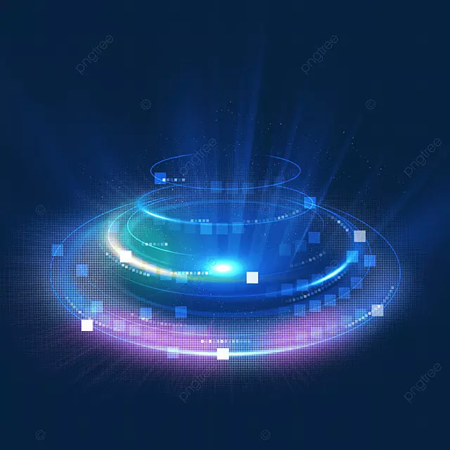 故障毛刺抽象光效蓝色