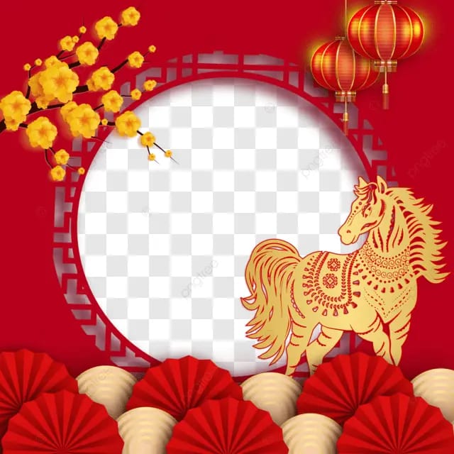 越南春节马年2026年生肖马越南传统节日杏花杏枝灯笼