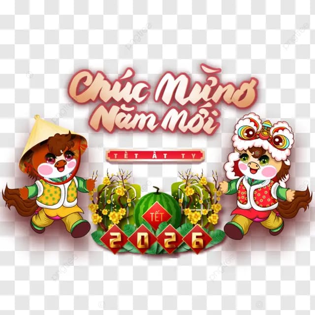 2026越南马年越南传统服饰越南春节越南民俗灯笼西瓜杏花粽子