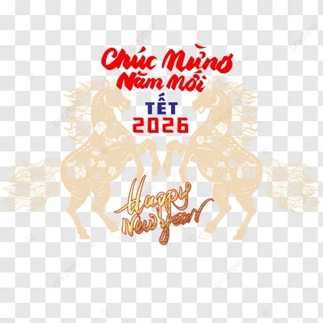 2026马年越南春节越南新年越南节日传统卡通马剪纸马