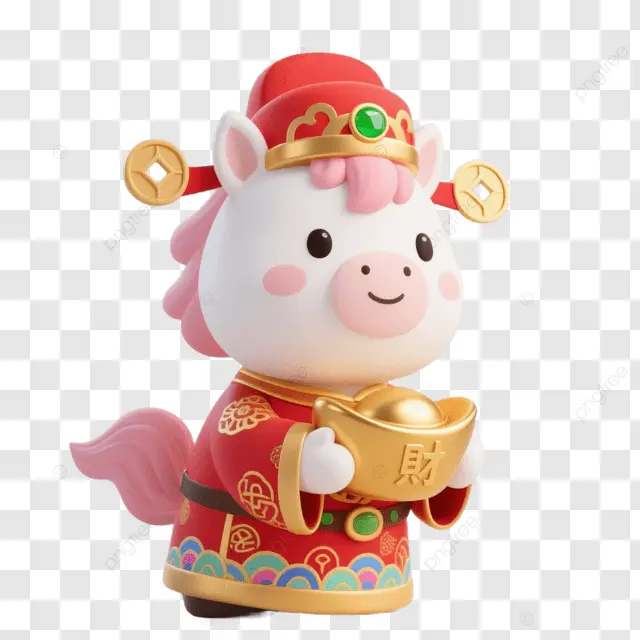 农历新年黑马伴金元宝