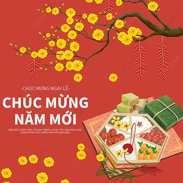 越南传统新年社交媒体模板