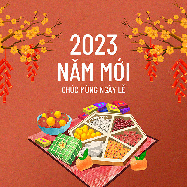 越南新年传统风格社交媒体模板