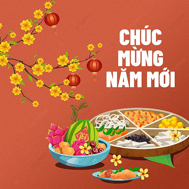 越南春节红色社交模板