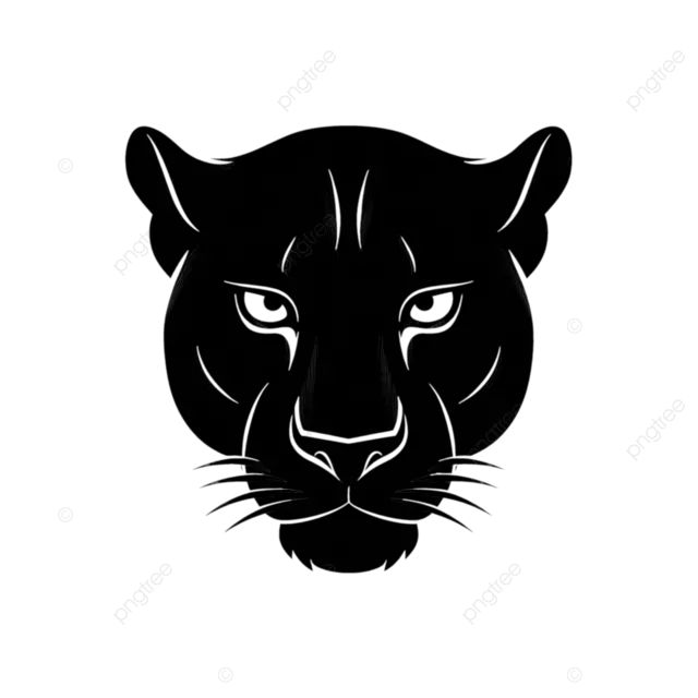 黑豹头部轮廓，线条粗犷简洁，矢量轮廓