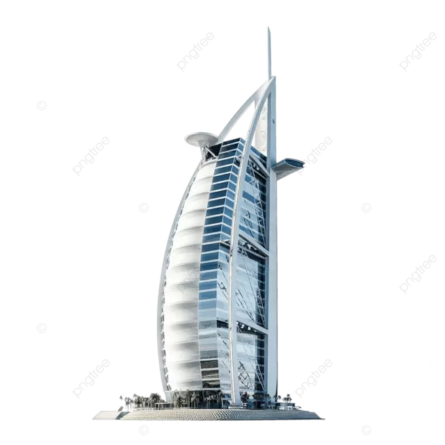 超逼真的阿拉伯塔，白色背景，PNG格式抠图