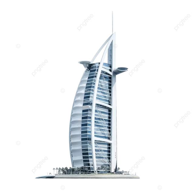 白色背景上的超逼真阿拉伯塔 png 抠图